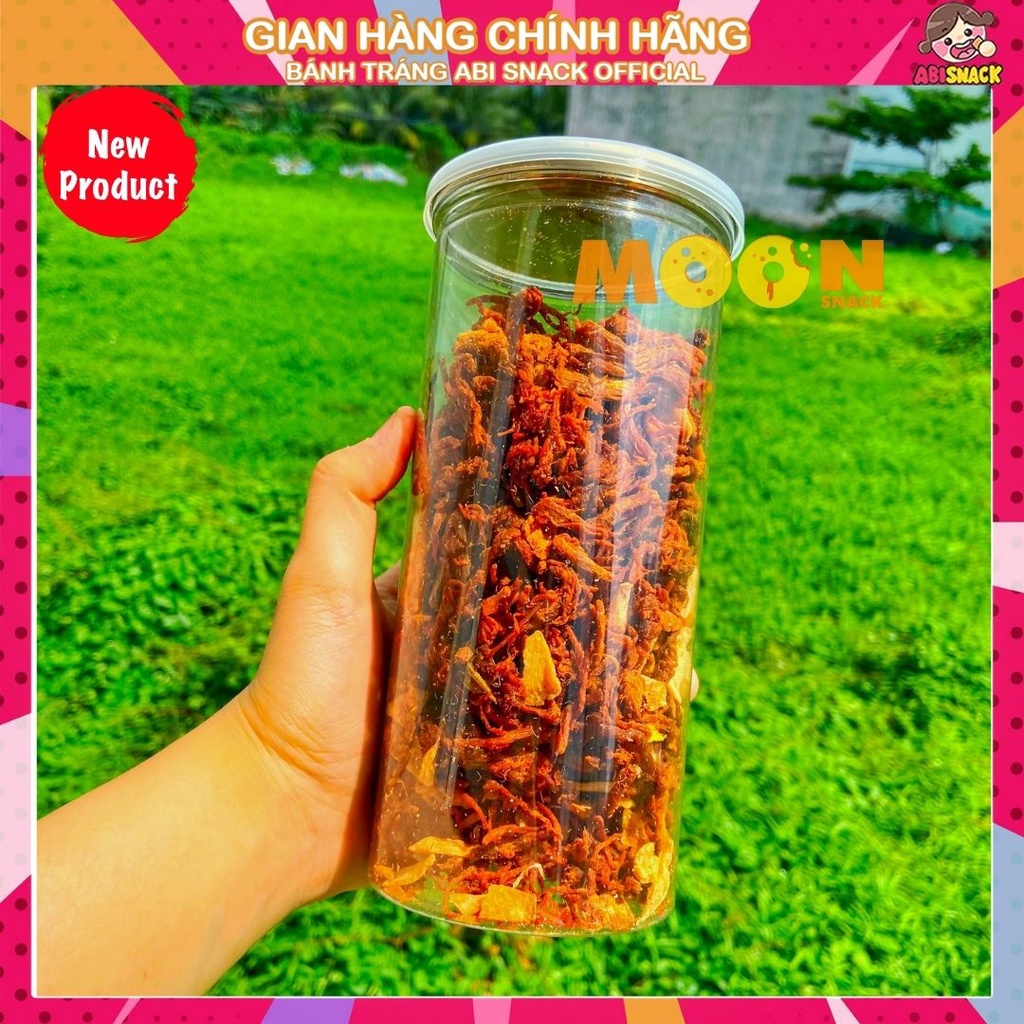 300g Khô Heo Sấy Tỏi thơm ngon chất lượng đóng lon pet an toàn vệ sinh thực phẩm
