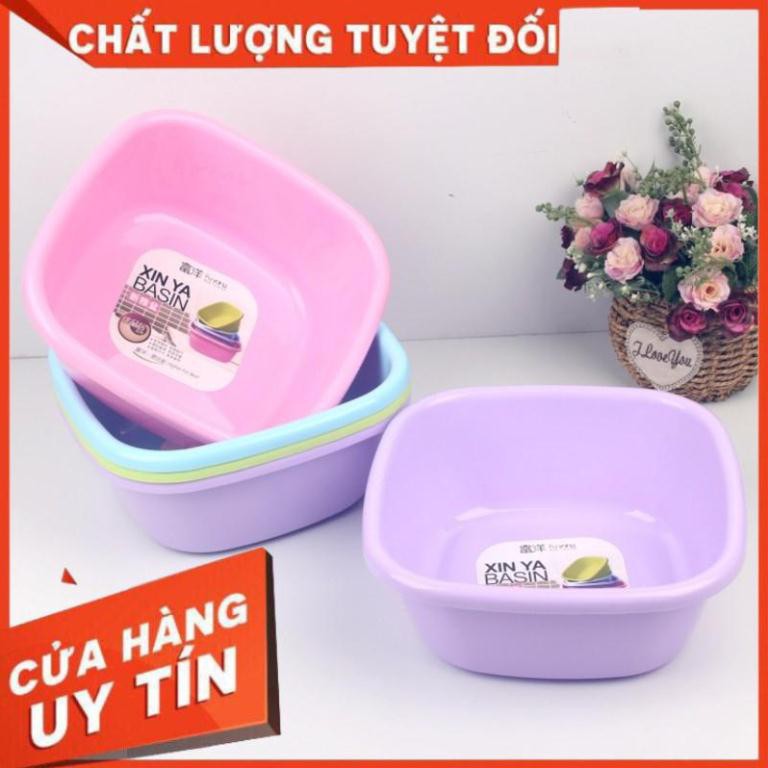 Chậu nhựa vuông trơn trong đa năng MT 5204,thau nhựa vuông trơn trong đủ size,đủ màu