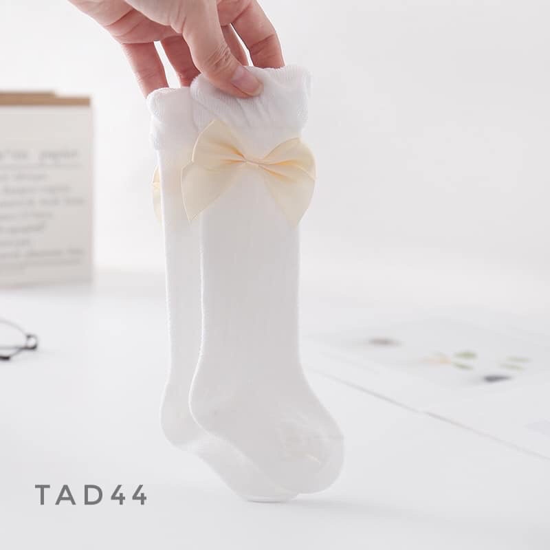 Tất lưới đùi đính nơ cho bé gái TAD44