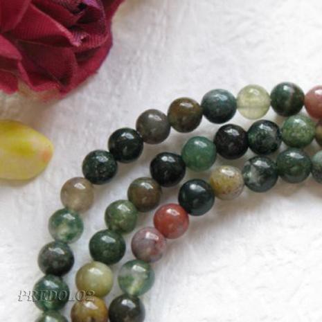 Blood Agate Round Gemstones Loose Beads Strand 4mm / 15.5 Inch