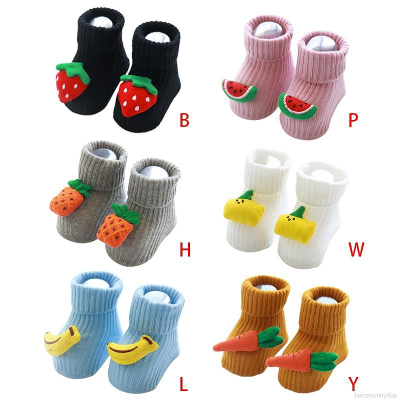Giày em bé đế mềm chống trượt in hình trái cây dễ thương