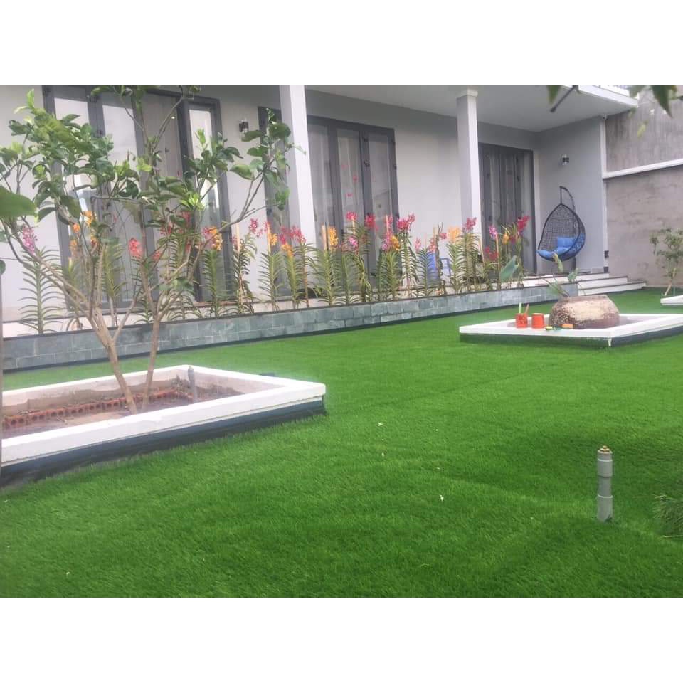 Cỏ nhân tạo,Thảm nhựa trải sàn cao 1cm com bo 7m ,8m ,9m  Thảm cỏ nhựa sân vườn dán tường trang trí decore