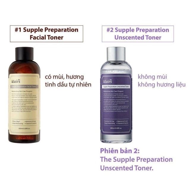 Nước hoa hồng DEAR KLAIRS SUPPLE PREPARATION UNSCENTED TONER 180ML | BigBuy360 - bigbuy360.vn