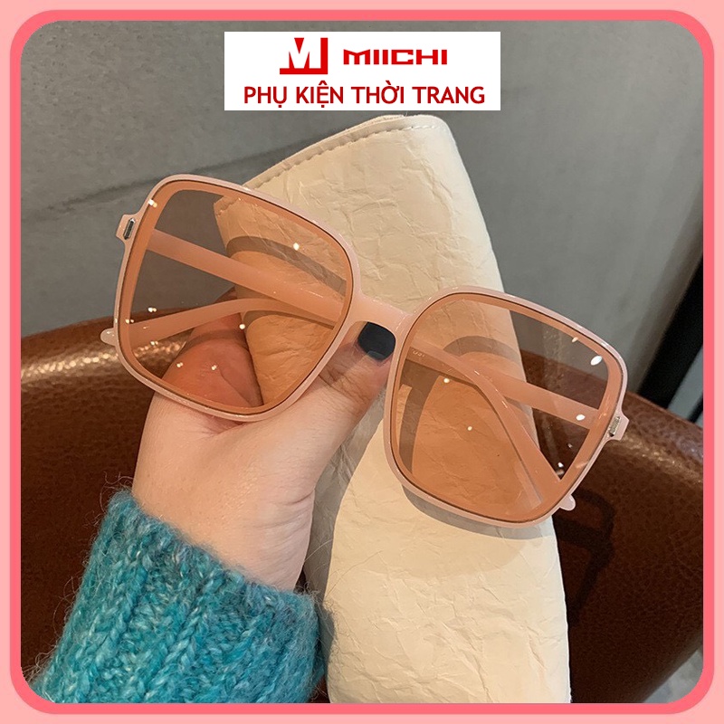 Kính mát nữ gọng vuông thời trang đẹp, kính râm phong cách Hàn Quốc chống tia UV cute 214