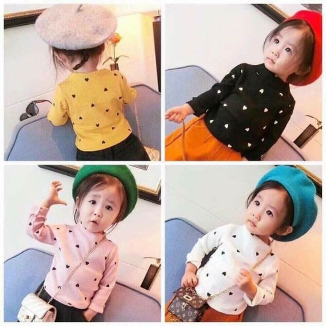 [HOT] COMBO 2 ÁO TĂM TIM SIÊU XINH THU ĐÔNG CHO BÉ 8-18KG