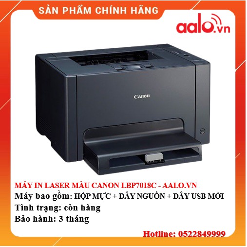 MÁY IN LASER MÀU CANON LBP7018C ĐÃ QUA SỬ DỤNG - AALO.VN