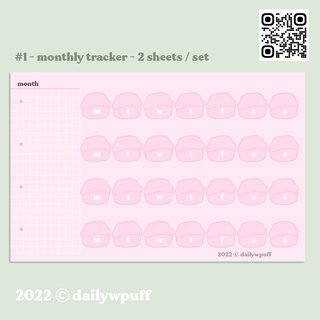 Set note paper Monthly / Daily tracker