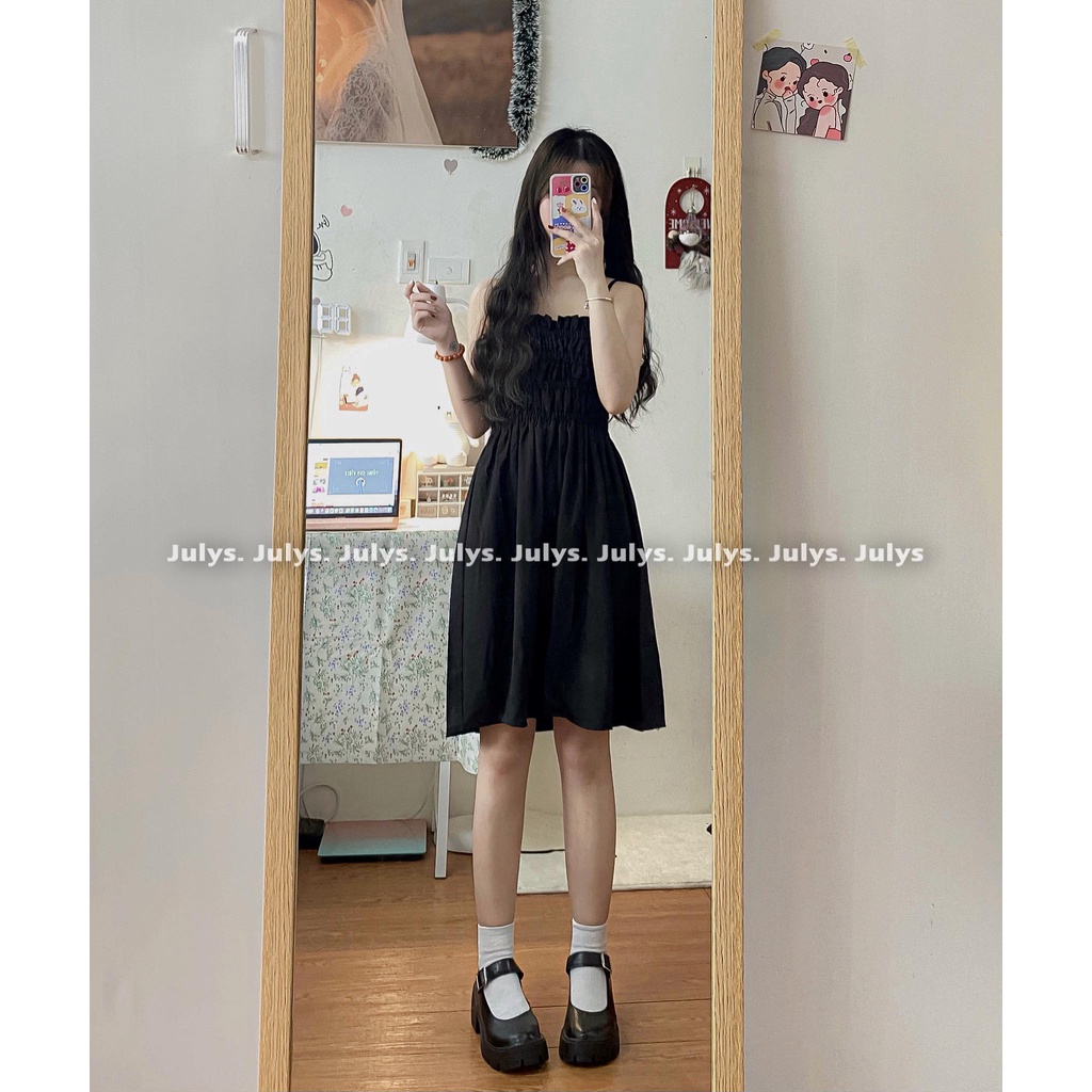 Váy hai dây thân chun co giãn