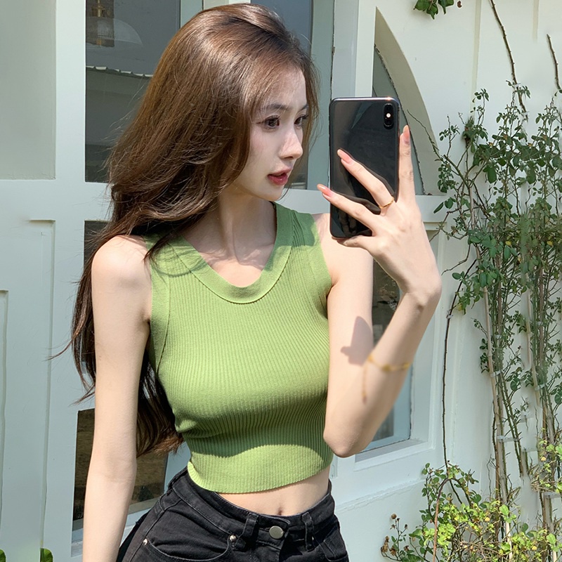 Áo Dệt Kim Hai Dây Cổ Thuyền Dáng Ôm Thời Trang Mùa Hè Gợi Cảm Cho Nữ