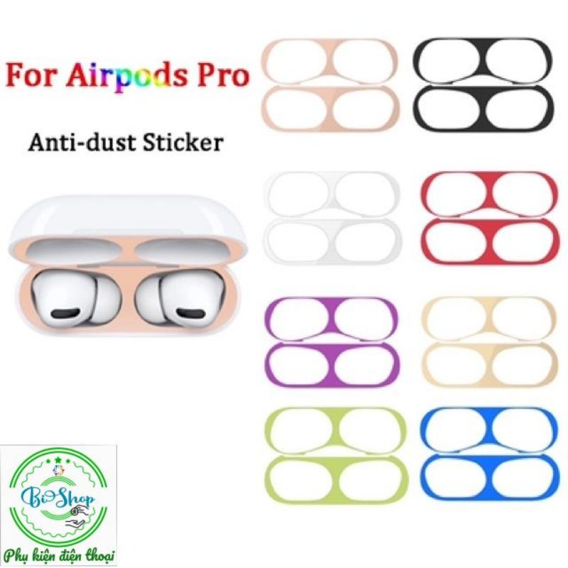 🍀AIRPODS 1 2 3 PRO 🍀Skin Miếng Dán Kim Loại Bảo Vệ Hộp sạc Tai Nghe Bluetooth Airpod Tính Năng Chống Bụi Bẩn