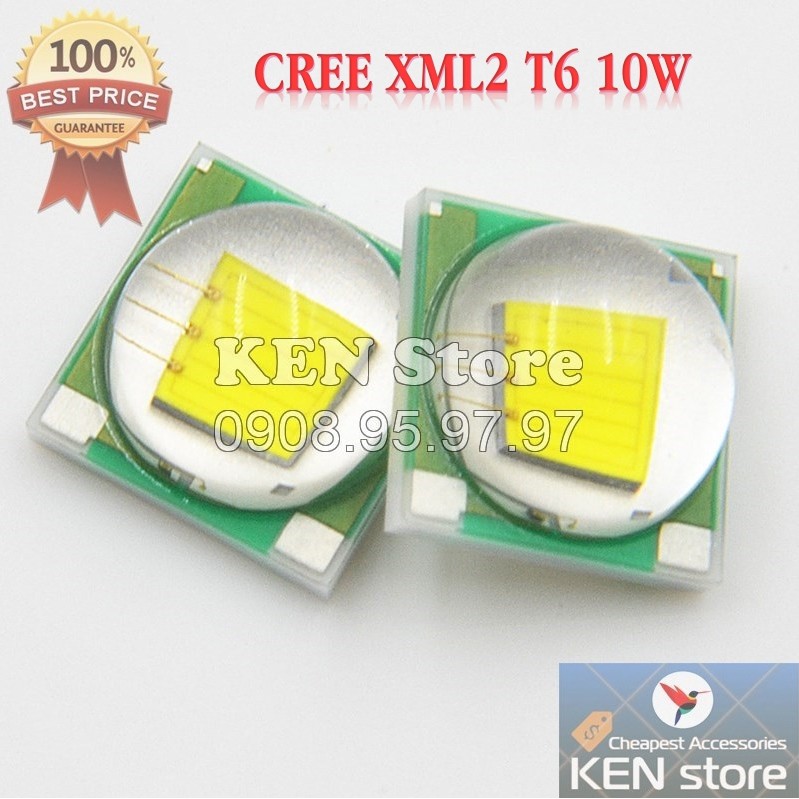 Bóng led, nhân led, chip led CREE XML T6 10W 3V - 3,7V DC