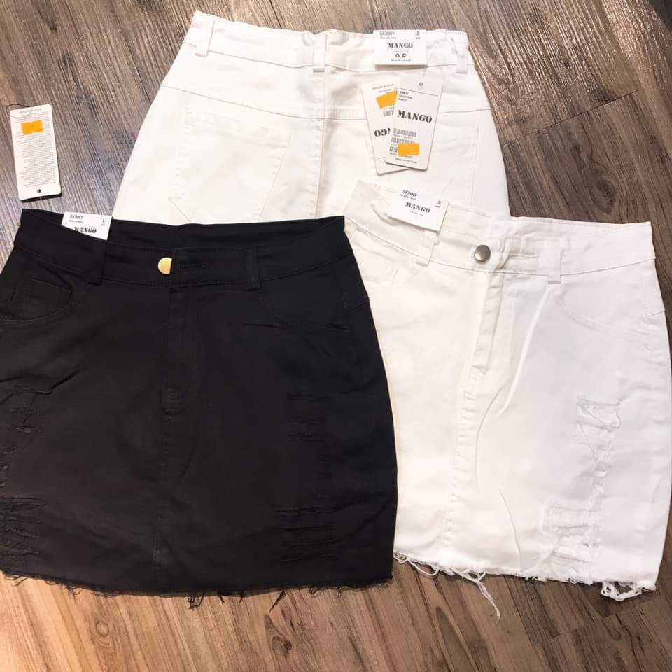 Chân Váy Kaki Rách Cực Xinh , Cực Cá Tính Hai Màu Đủ Size S-M-L
