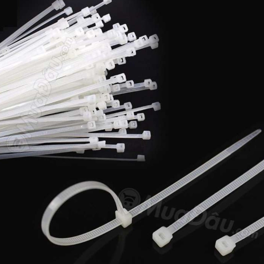 Dây rút nhựa màu trắng loại 10cm