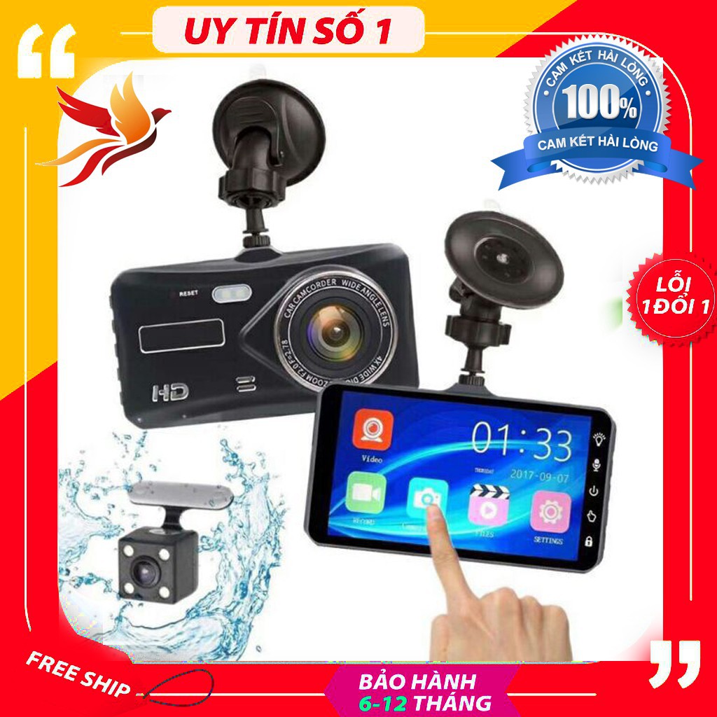 [CHÍNH HÃNG] Camera hành trình xe hơi màn hình cảm ứng V10-A12 có camera lùi có màn hình LCD siêu nét 1080P