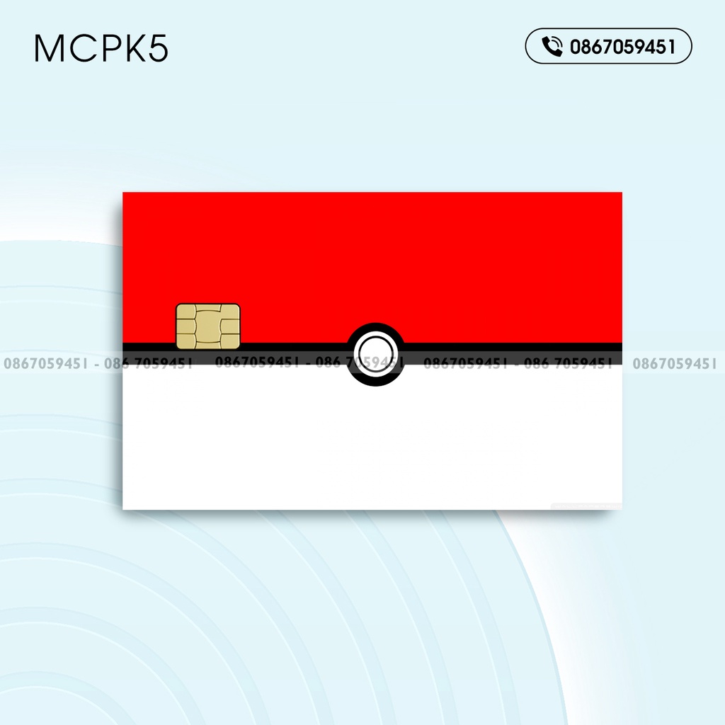 TonyNguyenSkin | Miếng Dán Skin Thẻ ATM, Thẻ Ngân Hàng, Thẻ Xe, Thẻ Chung Cư in hình Pokemon Pikachu