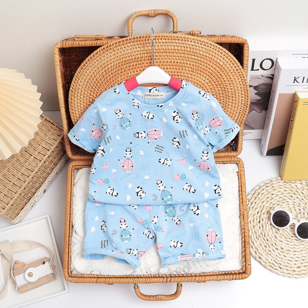 Bộ Cộc Tay Cho Bé 💖FREE SHIP💖 Bộ Minky Mom Cộc Tay Cotton Cho Bé Trai Bé Gái Mềm Mịn Thoáng Mát Co Giãn Tốt