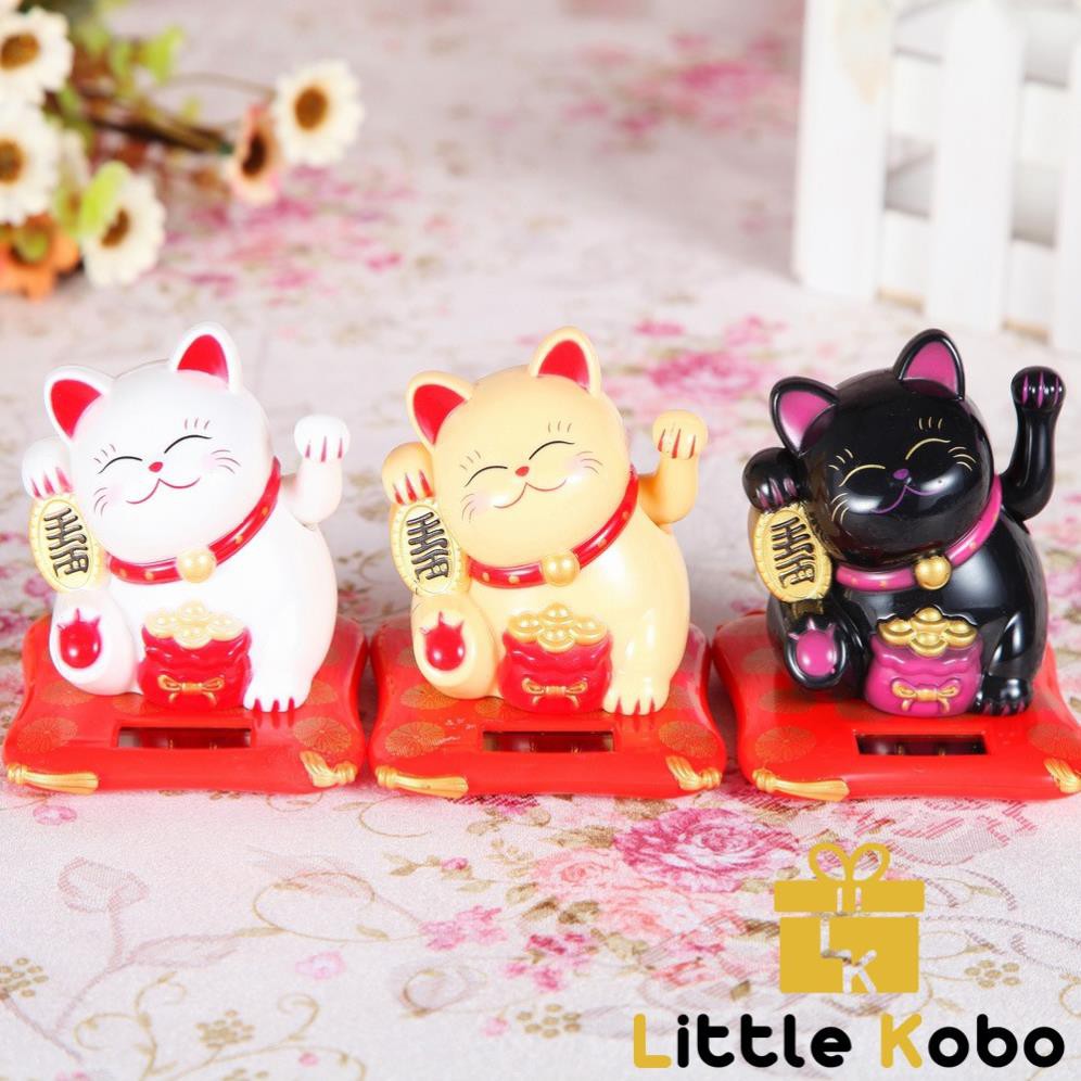 Mèo thần tài vẫy Tay năng lượng mặt trời không dùng pin, may mắn tài lộc, tránh ma quỷ. | BigBuy360 - bigbuy360.vn