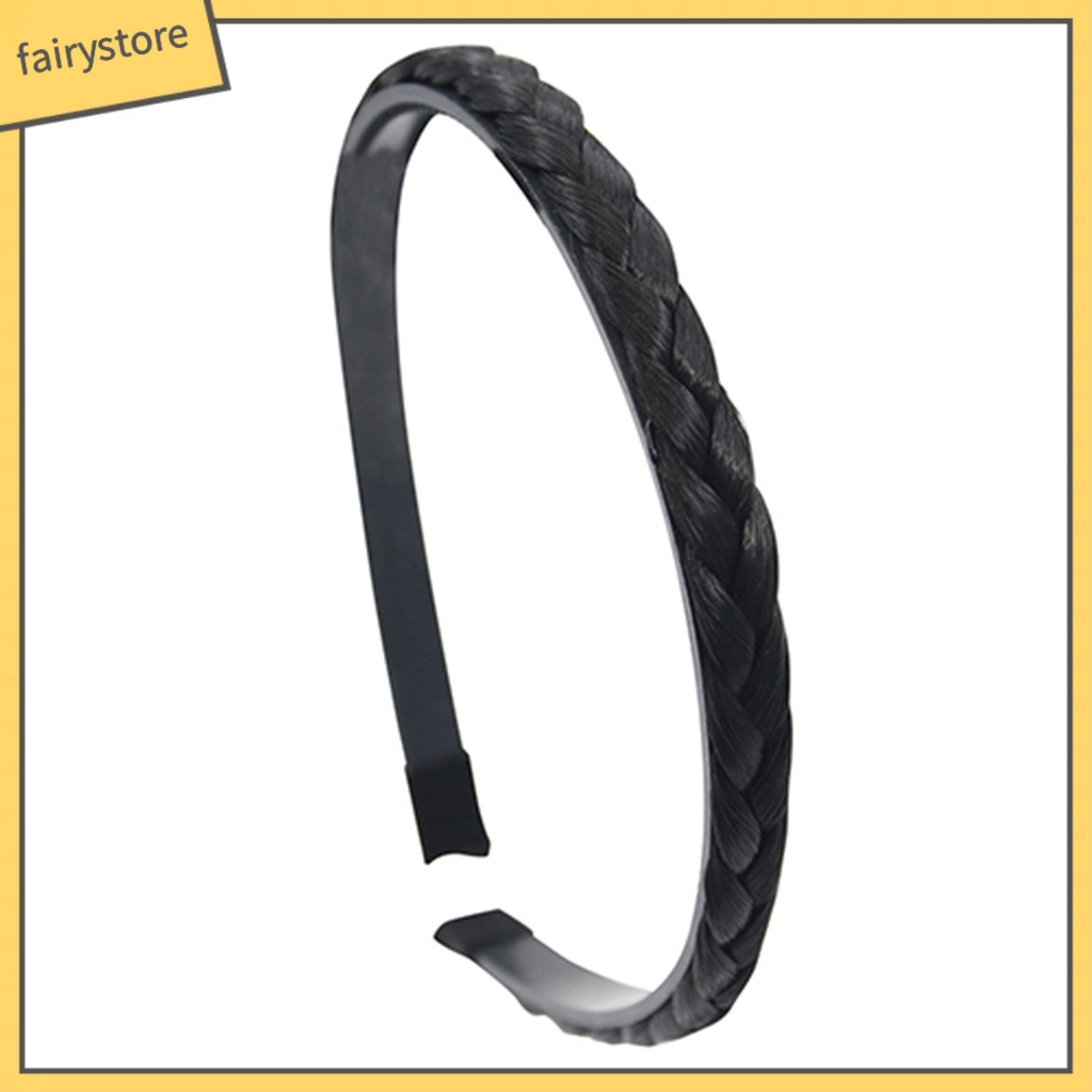 Băng Đô Cài Tóc Giả Bằng Sợi Tổng Hợp Màu Trơn Thời Trang Dự Tiệc