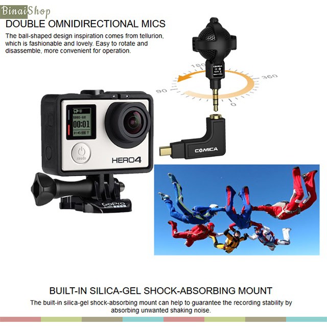 [Mã ELHACE giảm 4% đơn 300K] Micro đa hướng cho Gopro Comica CVM-VG05