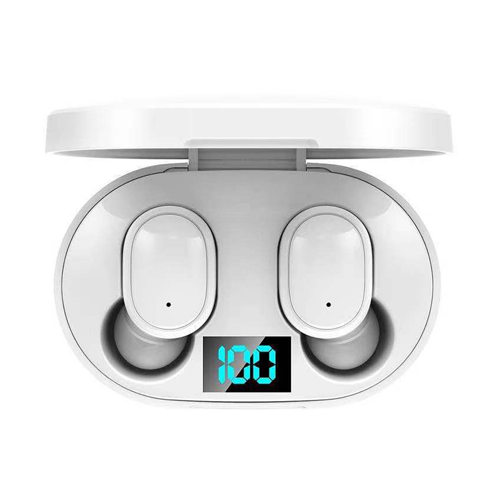 1 Pair Earphones Wireless Rechargeable Hands-free Earbuds LED Display IPX4 Waterproof Sports Headphones【vollter1】