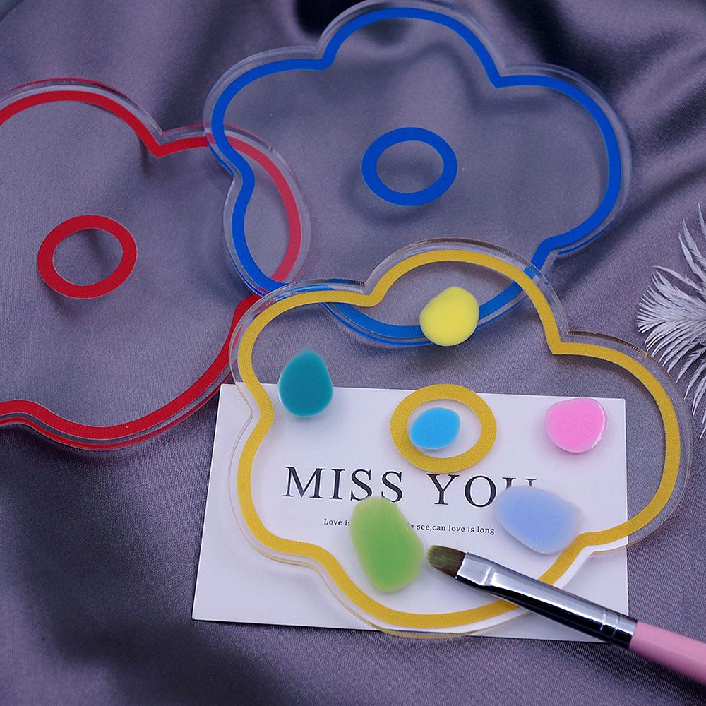 [Hàng mới về] Giá đỡ trưng bày móng tay giả bằng acrylic nhiều màu hình bông hoa/móng vuốt mèo phong cách Nhật Bản