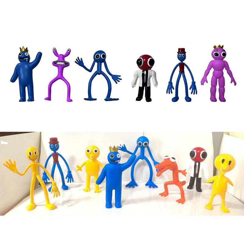 8pcs Roblox Rainbow Friends Action Figure Blue Yellow Purple Pink Model Dolls Toys For Kids Home Decor Kids Gift