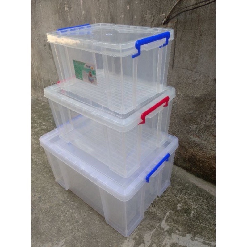 Thùng Nhựa Vuông Đựng Đồ Đa Năng Việt Nhật Trong Suốt 20L/ 35L/ 65L/100L - Hoả tốc 1h