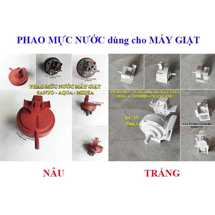 Phao máy giặt MIDEA - Van áp lực nước MG MEDIA SANYO - cảm biến mức nước