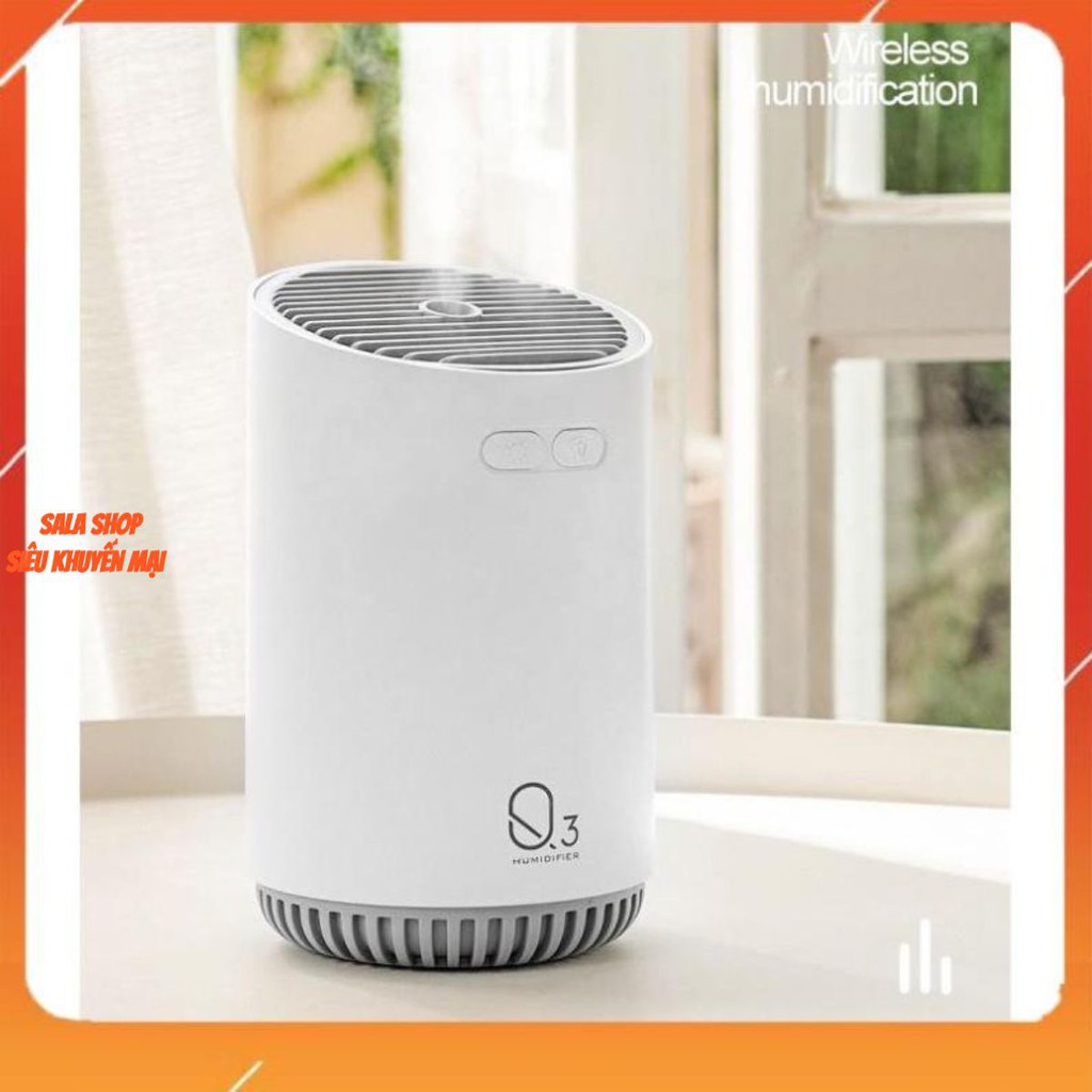 Máy phun sương Humidifier Q3, sạc pin, dung tích 320ml, tạo độ ẩm cho không khí, có chế độ đèn ngủ