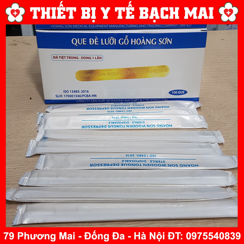 Que Đè Lưỡi Gỗ Tiệt Trùng Từng Cái Dùng Để Quét Sáp Wax Tiện Lợi [Hộp 100 Que]