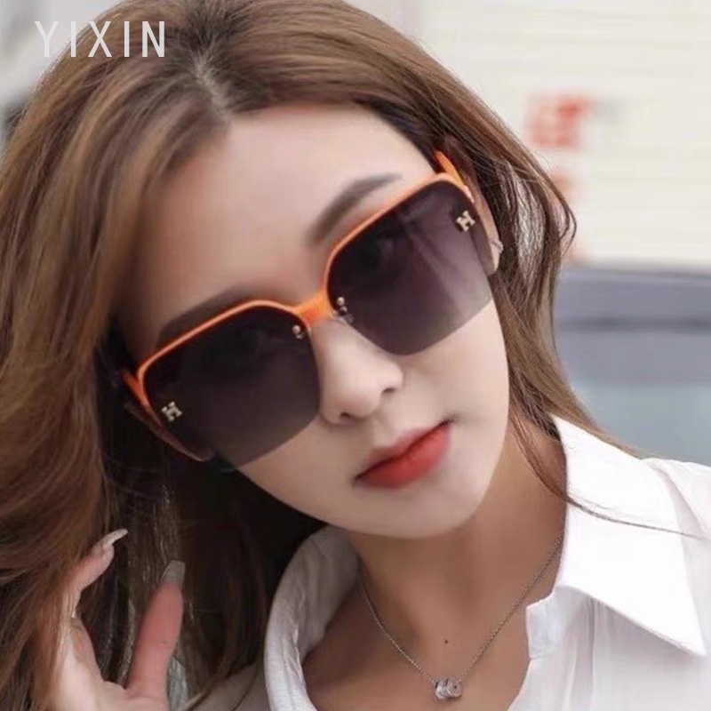 Kính mát gọng vuông không gọng dưới thời trang dành cho cả nam và nữ