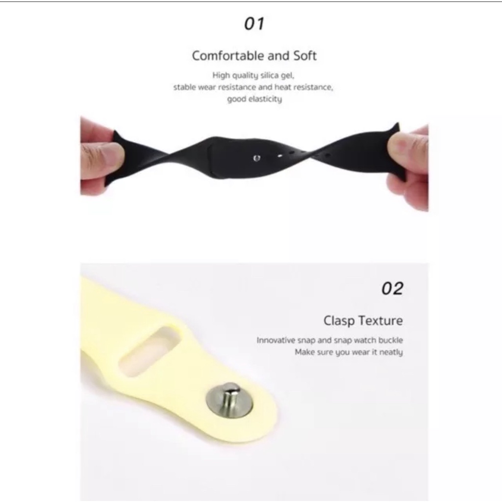 Dây đeo silicone cho đồng hồ Size 38 / 40 / 41 / 42 / 44 / 45 mm chính hãng Coteetci fullbox