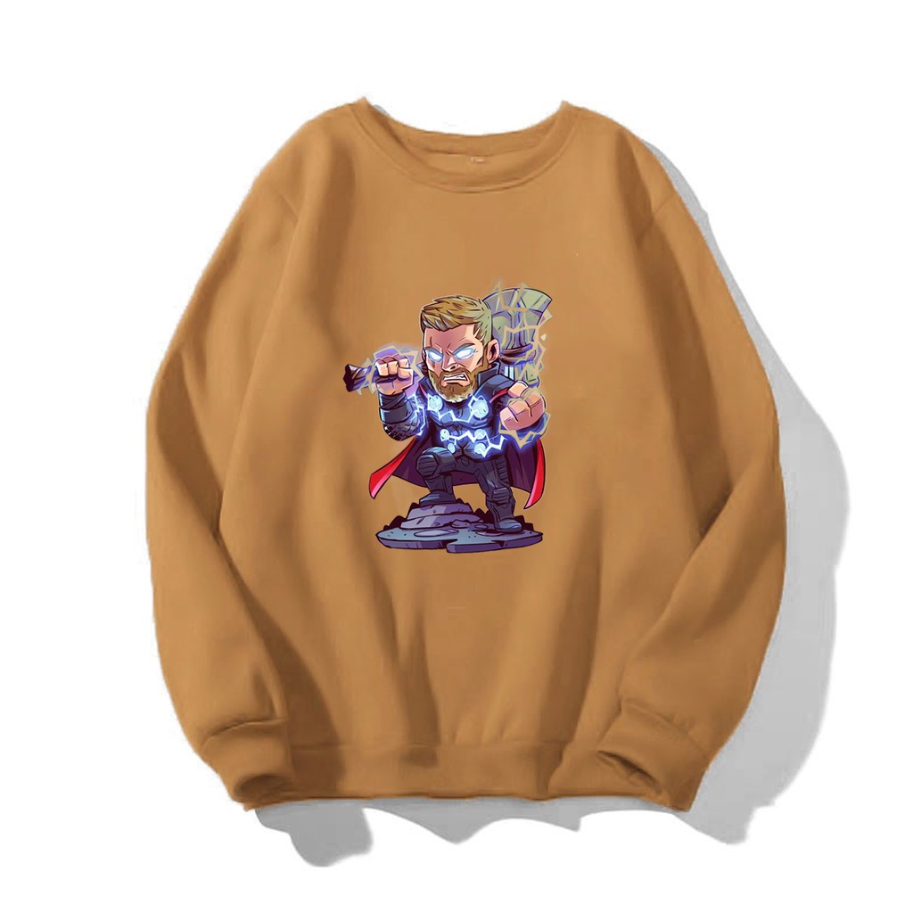 Áo Sweater chui đầu nam nữ in hình Thần Sấm cá tính William DS117 - Chất liệu nỉ ngoại mềm mịn, giữ ấm tốt