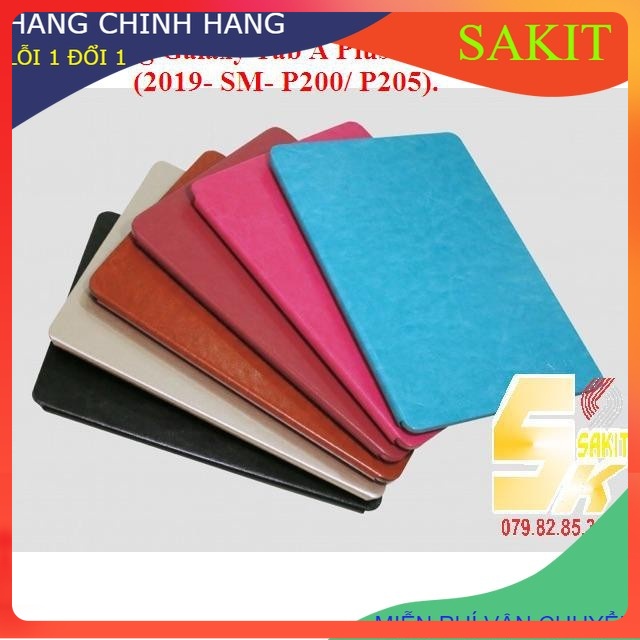 Bao Da-Ốp Màu Trơn Cao Cấp Samsung Galaxy Tab A Plus 8.0 Inch-S Pen (2019- SM- P200/ P205).