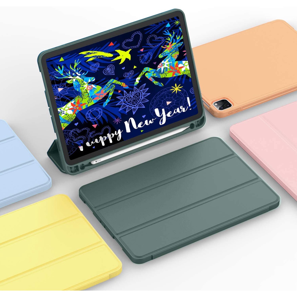 Ốp Máy Tính Bảng Có Khay Đựng Bút Cho ipad pro 12.9 2021 pro 11 2020 ipad 9th 10.2 mini 6 8.3 gen 8 7 6 5 air 2 1 9.7 pro 10.5