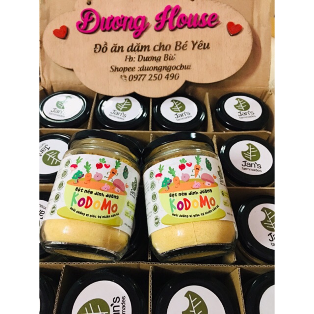 Bột nêm dinh dưỡng Kodomo Jan's 90gr - cho bé từ 8 tháng tuổi (100% natural) sẵn sll date [2-2022]