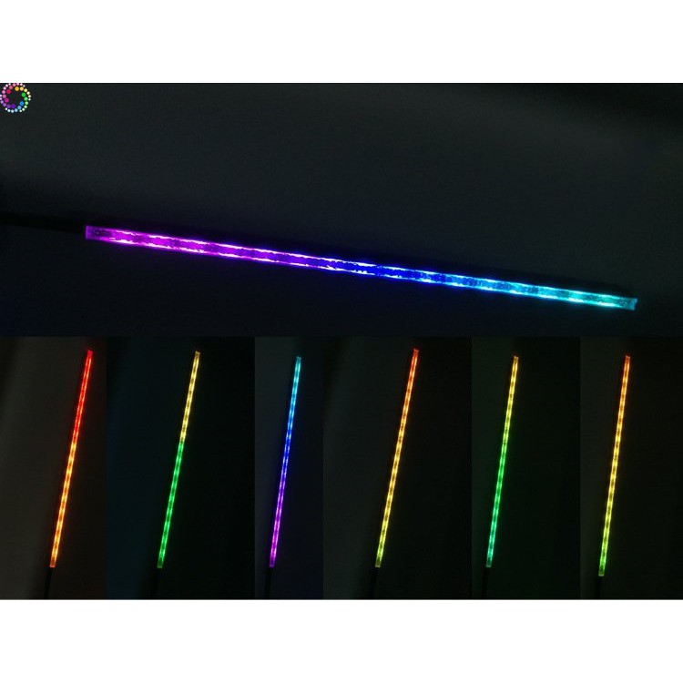 Thanh led RGB 28cm đồng bộ main 5v 3pin, Bề mặt phủ nhựa Arcrylic giả đá quý