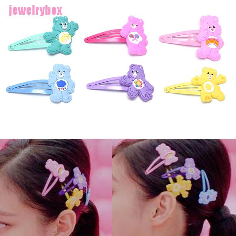 [JX]  Jennie Same Cute Cartoon Care Bear Hair Clip Hair Pin Barrettes Girl Accessories