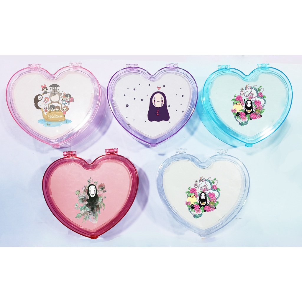 Hộp tim vô diện kèm gương HKG15 dễ thương cute đựng trang sức hoạt hình