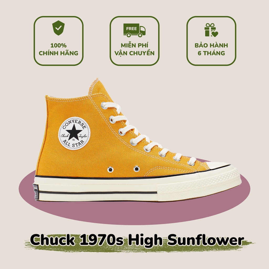 [ CHÍNH HÃNG ] giày sneaker CONVERSEE CHUCK 70S HIGH SUNFLOWER