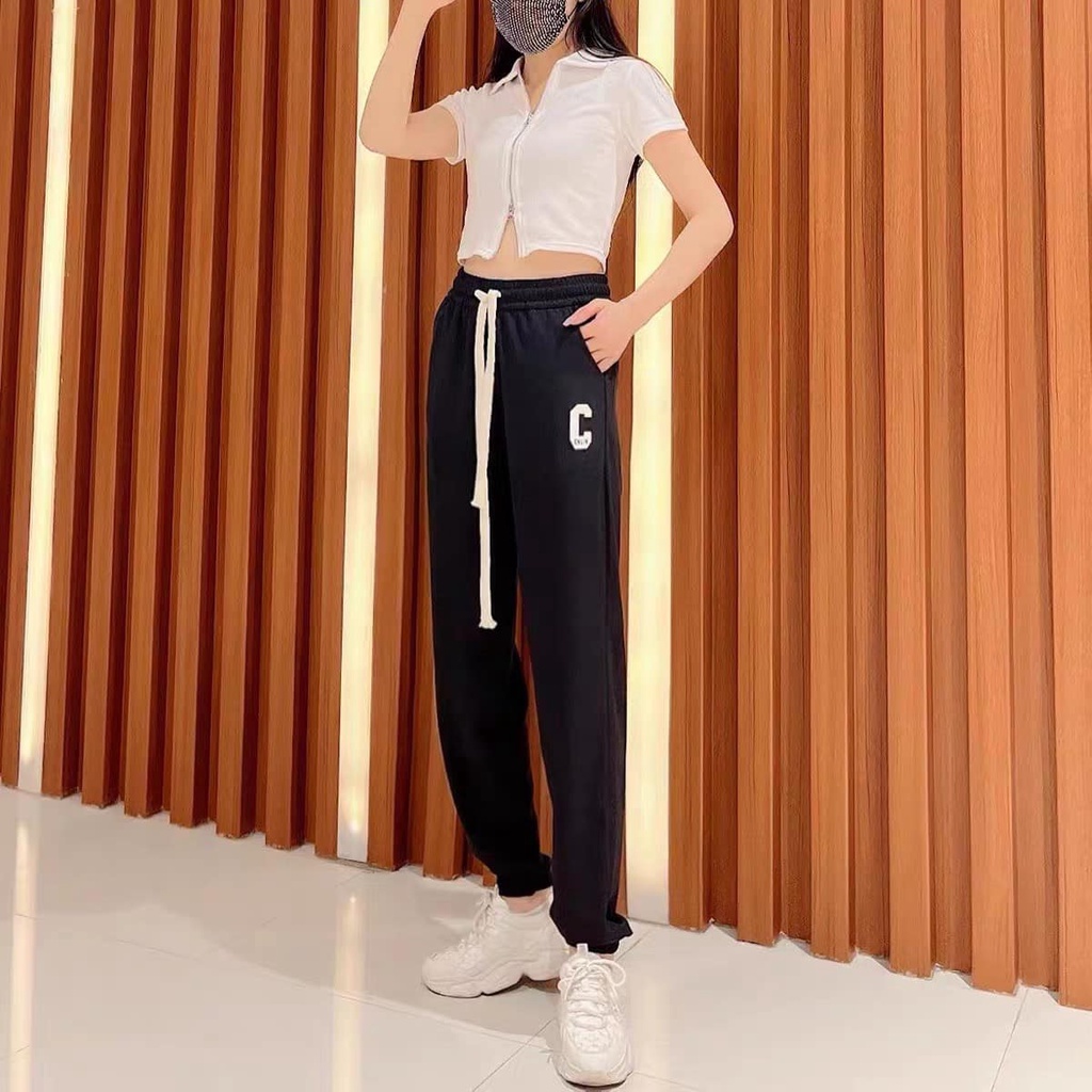 Quần bom gió nữ chữ C dày dặn phong cách thể thao M914