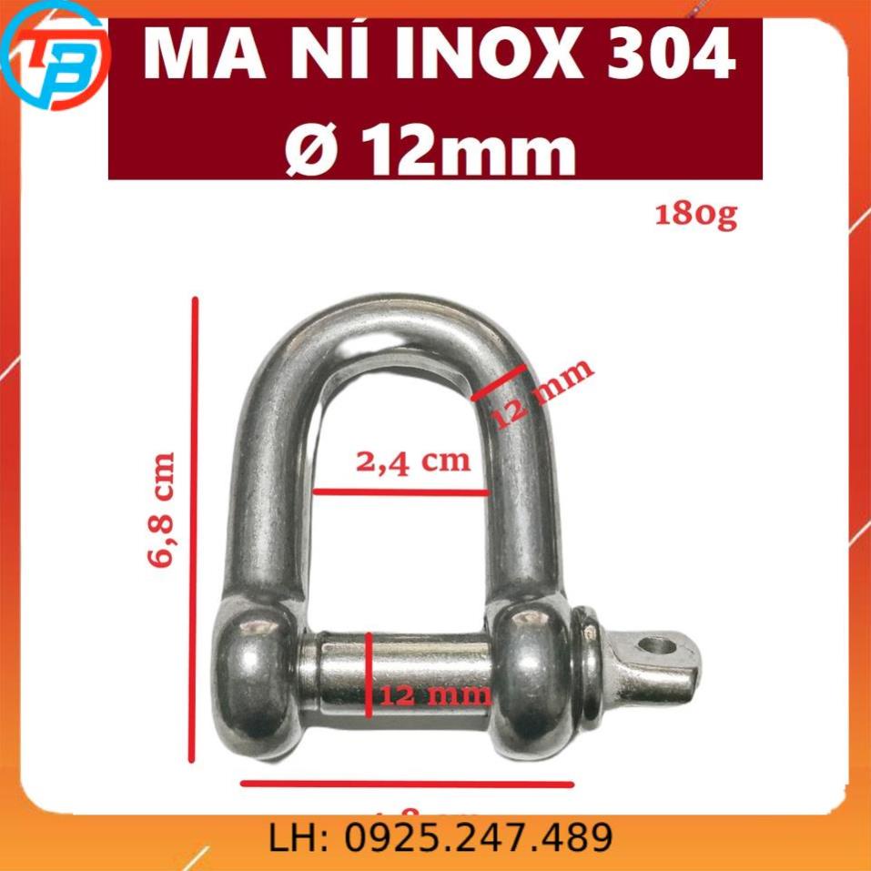 Ma ní U INOX 304 [ Phi 12mm ] CÁP THÉP Thái Bình VinàN