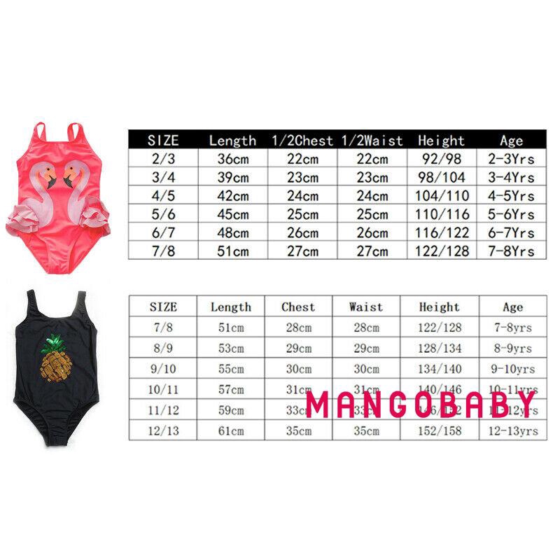 ♬MG♪-Baby Girls  Cute Round Neck One Piece Swimsuits
