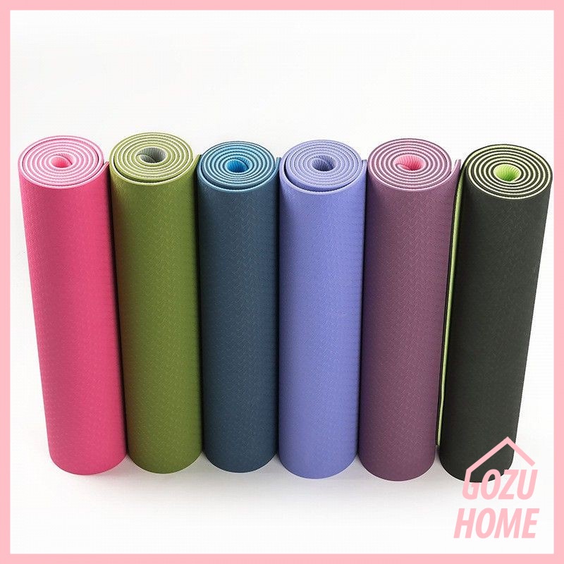 [HOT] Thảm Tập Yoga, Thảm Tập Thể Dục Chống Trượt TPE 2 Lớp 6mm Cao Cấp