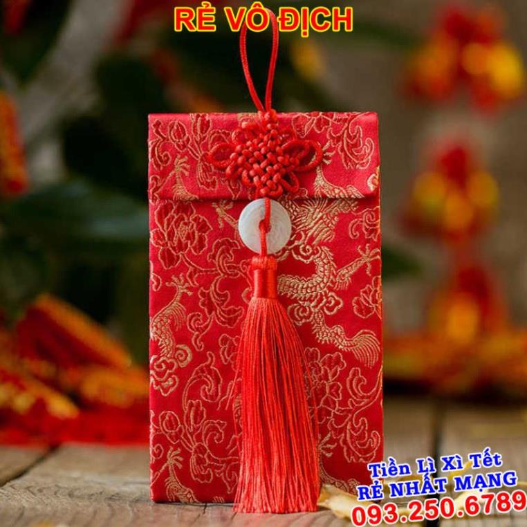 COMBO 10 Bao Lì Xì Vải Gấm Lì Xì Tết Nhiều Hoa Văn Cao cấp Ngày Tết,Cưới Hỏi, Nạp Tài