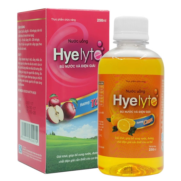 Nước uống Hyelyte, hỗ trợ bổ sung chất điện giải, đường, nước (250 ML) hàng chính hãng.