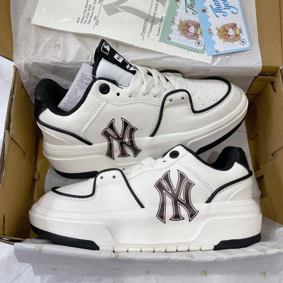 Giày MLB Chunky Liner màu đen hot trend, giày MLB Chunky nam nữ cao cấp full,Giày sneaker MLB Chunky Liner NY Đen Hot