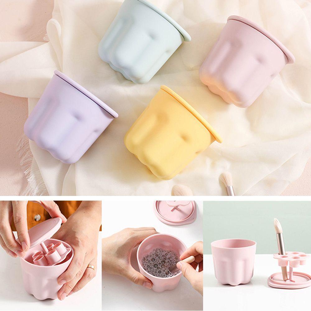 Xô Phơi Khô Cọ Trang Điểm Đa Năng Kèm Giá Đỡ Tiện Dụng