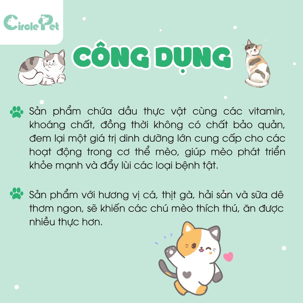 Pate Cho Mèo KITCAT Nhiều Vị Dễ ăn Thơm Ngon Bổ Dưỡng 70g - Circle Pet