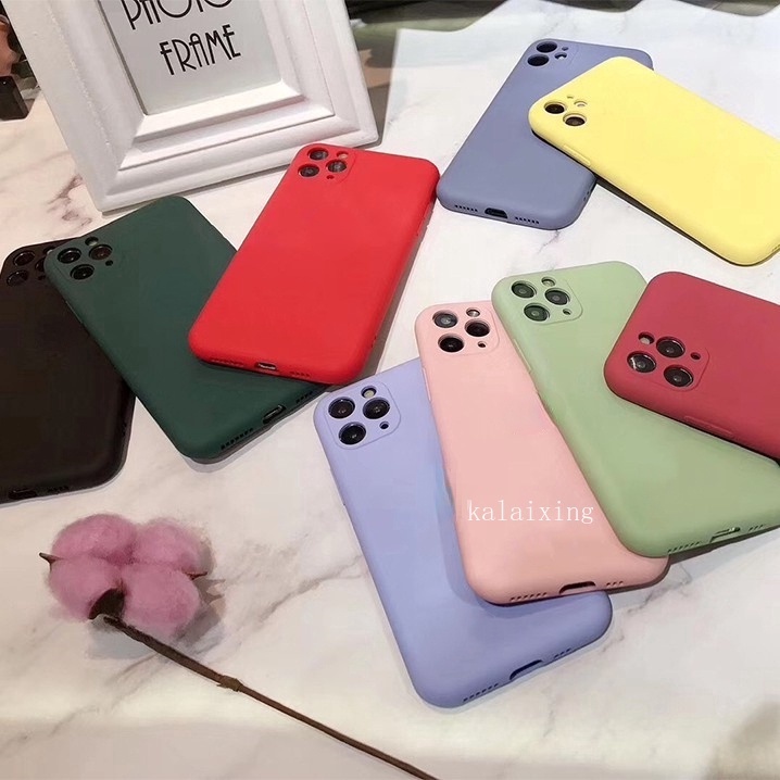 Ốp lưng bằng silicon tích hợp bảo vệ ống kính Camera Cho iPhone 11 / Pro / Max